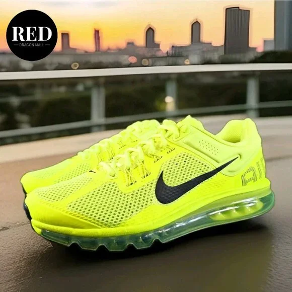 Nike Air Max 2013 Volt Yellow Black Shoes HF3660-700 - Men's Size 8.5 - Picture 2 of 14